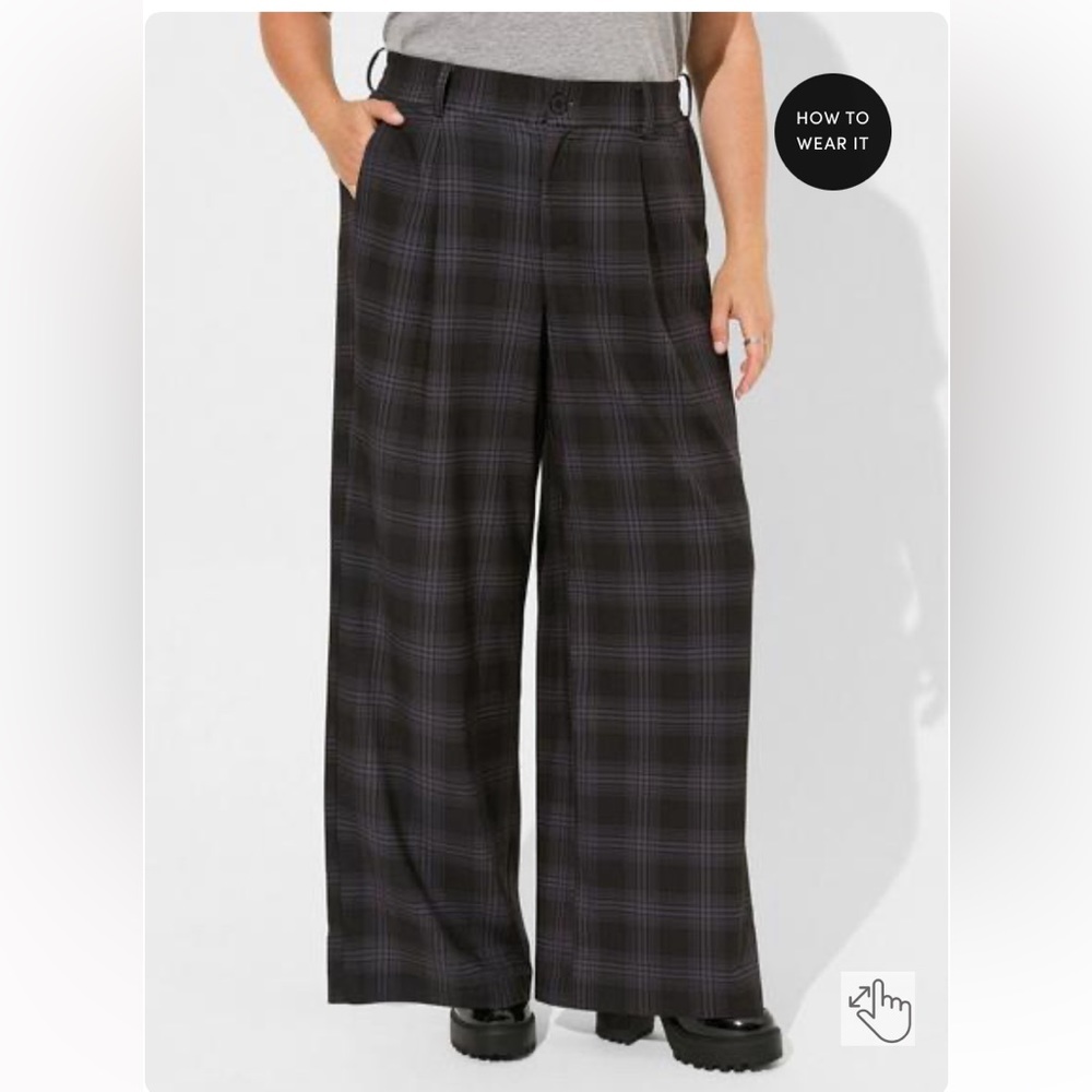Torrid Wide Leg Stretch Crepe High-Rise Pant Size 18 Tall NWT - Picture 2 of 3
